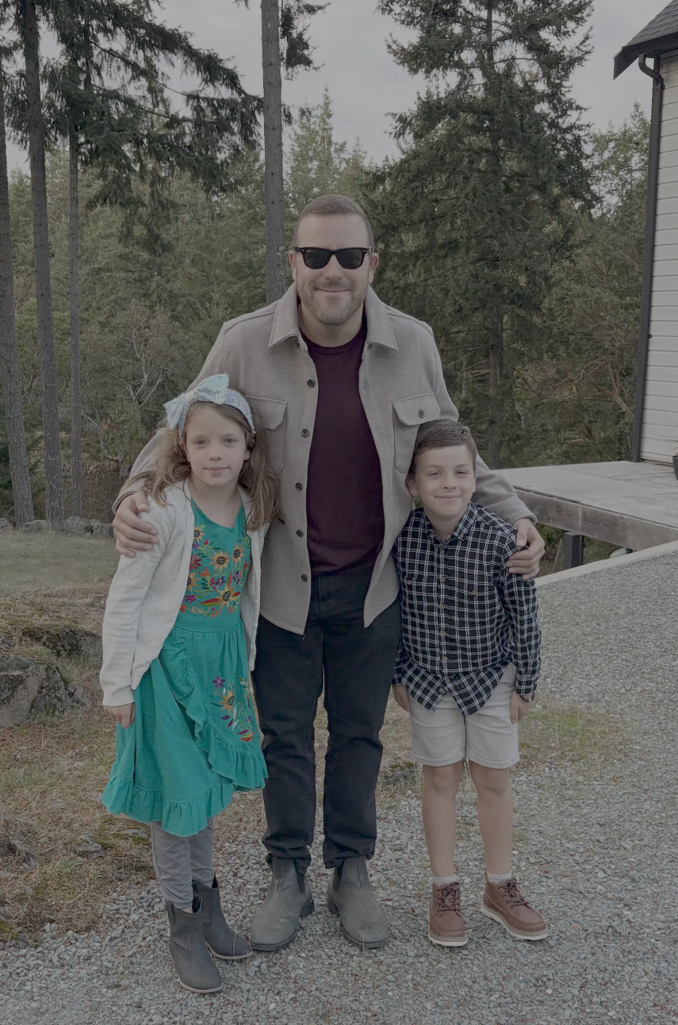 Matt Vaillant with his kids